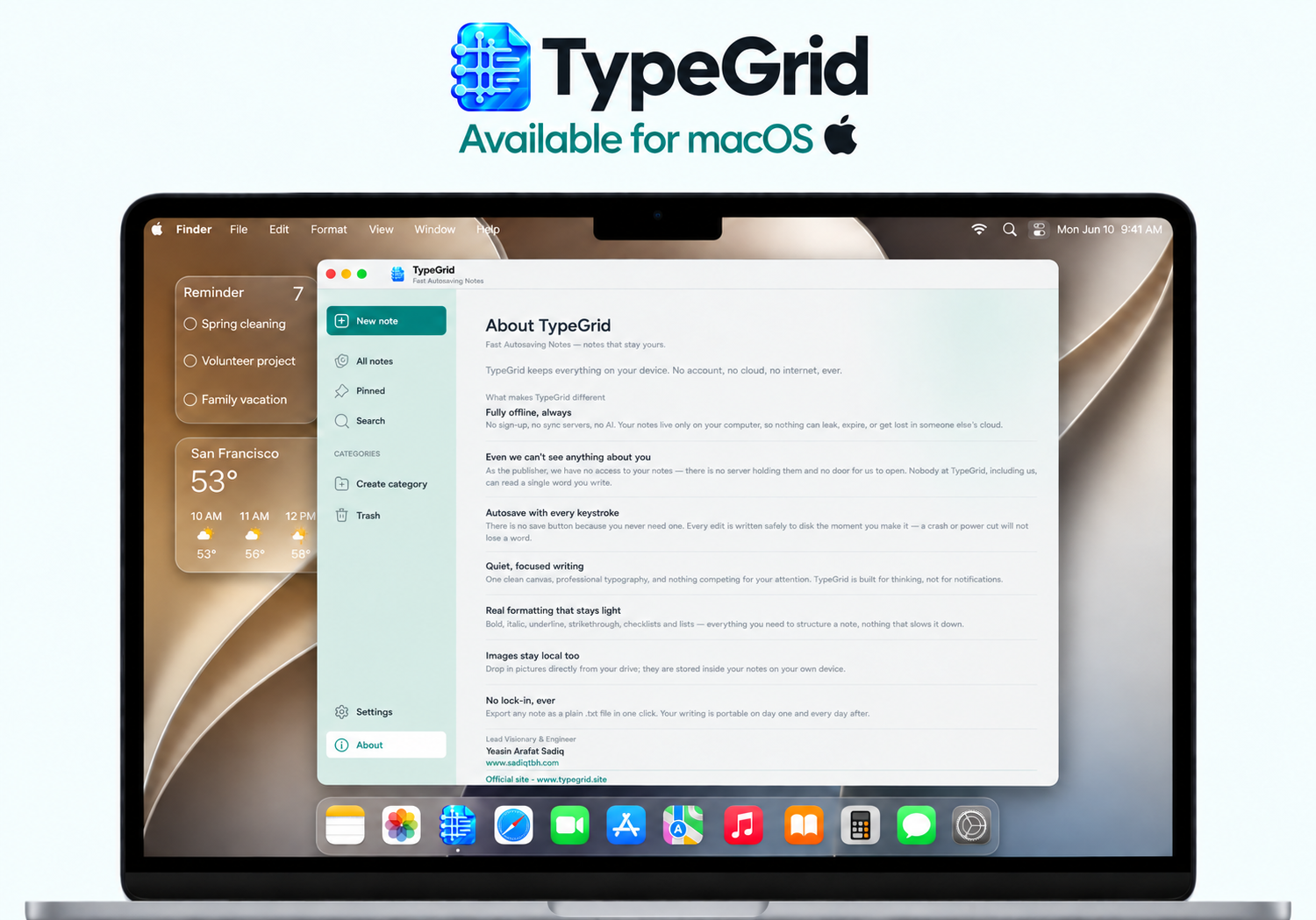 TypeGrid Available for macOS Apple Silicon & Intel