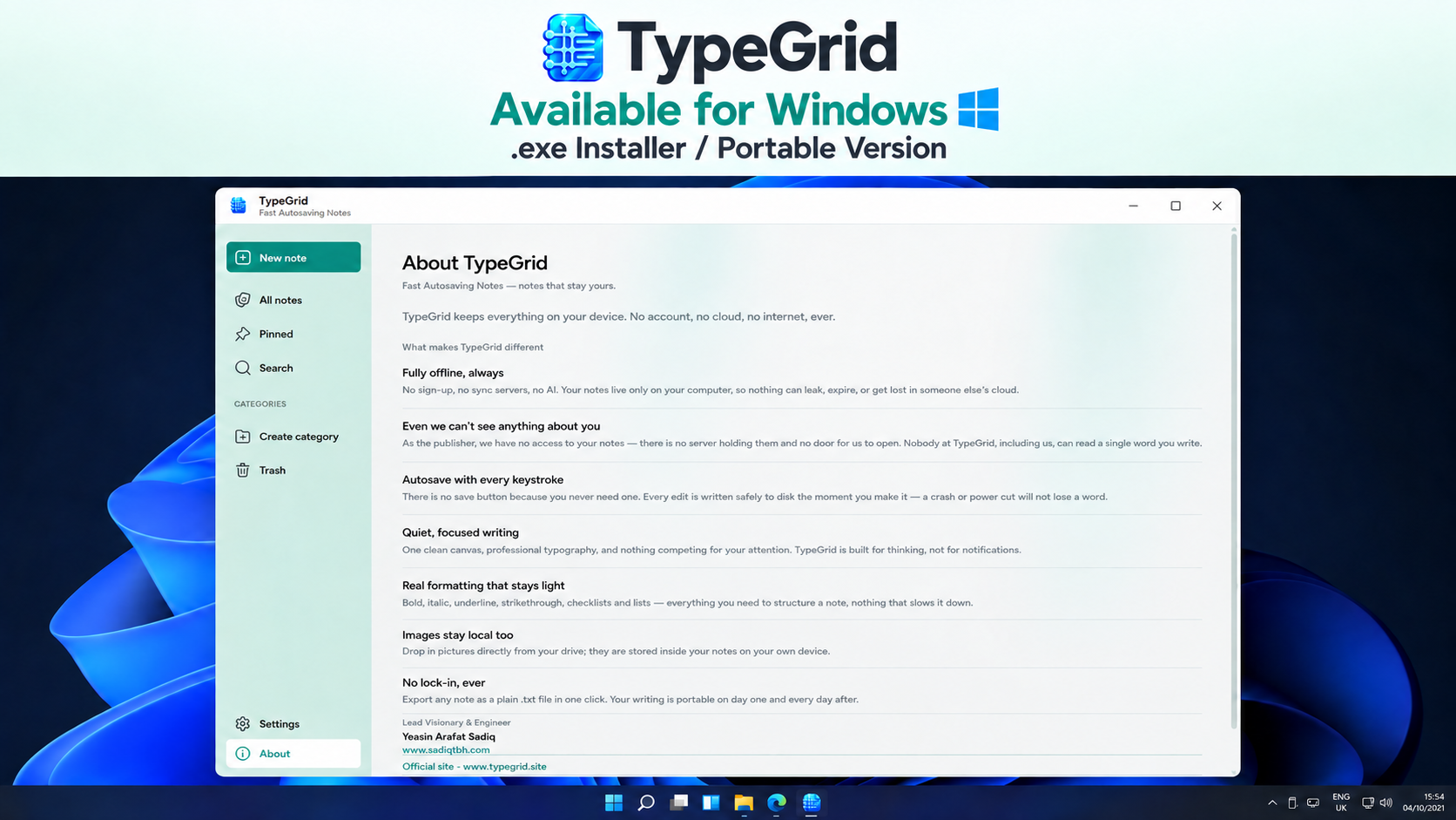 TypeGrid Available for Windows Desktop & Portable
